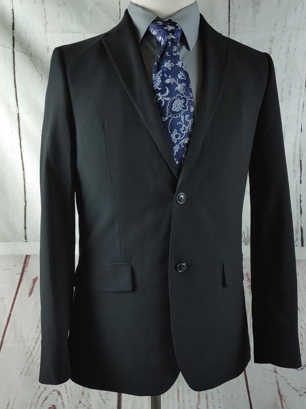 Ben Sherman Black Slim Fit Suit Jacket Size 38R